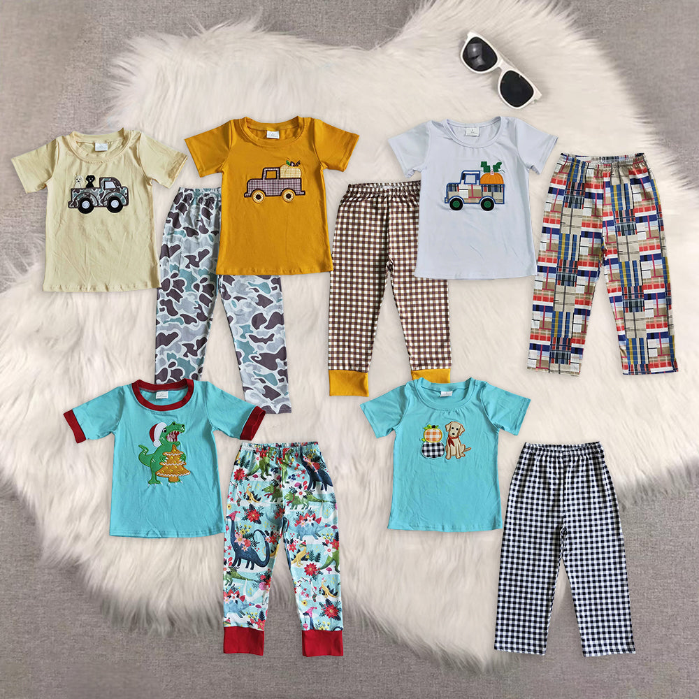 RTS NO MOQ Girls short sleeve pants Sets
