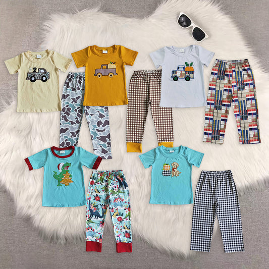 RTS NO MOQ Girls short sleeve pants Sets