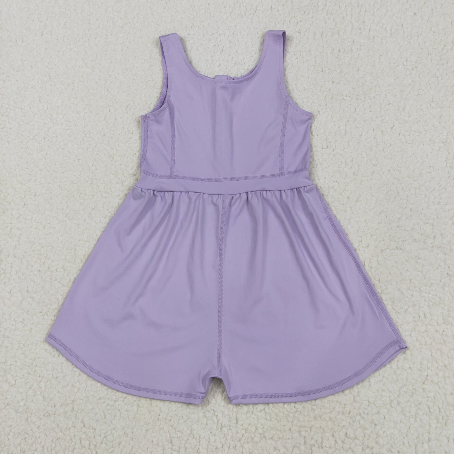 RTS NO MOQ SR3020 Solid blue and purple yoga sleeveless jumpsuit