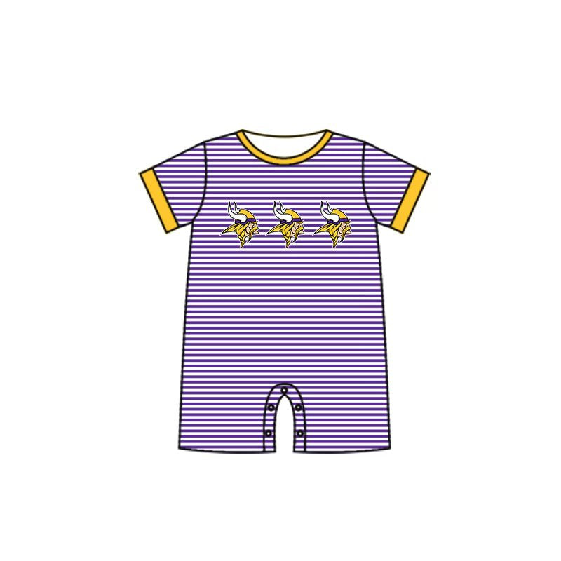 Custom moq 5 mix size milk silk baby girl clothes team purple short sleeve shorts sets and pants sets and romper and top