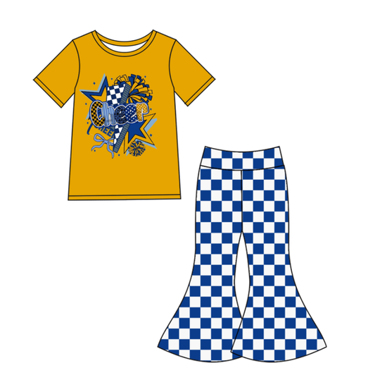 Custom moq 5 mix size eta 6-8weeks milk silk summer teams yellow blue baby girl clothes short sleeve pants sets-25.10.24