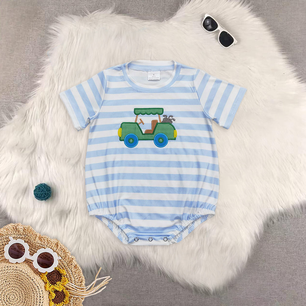 RTS NO MOQ Embroidery short-sleeved shorts suit & short-sleeved sets and romper