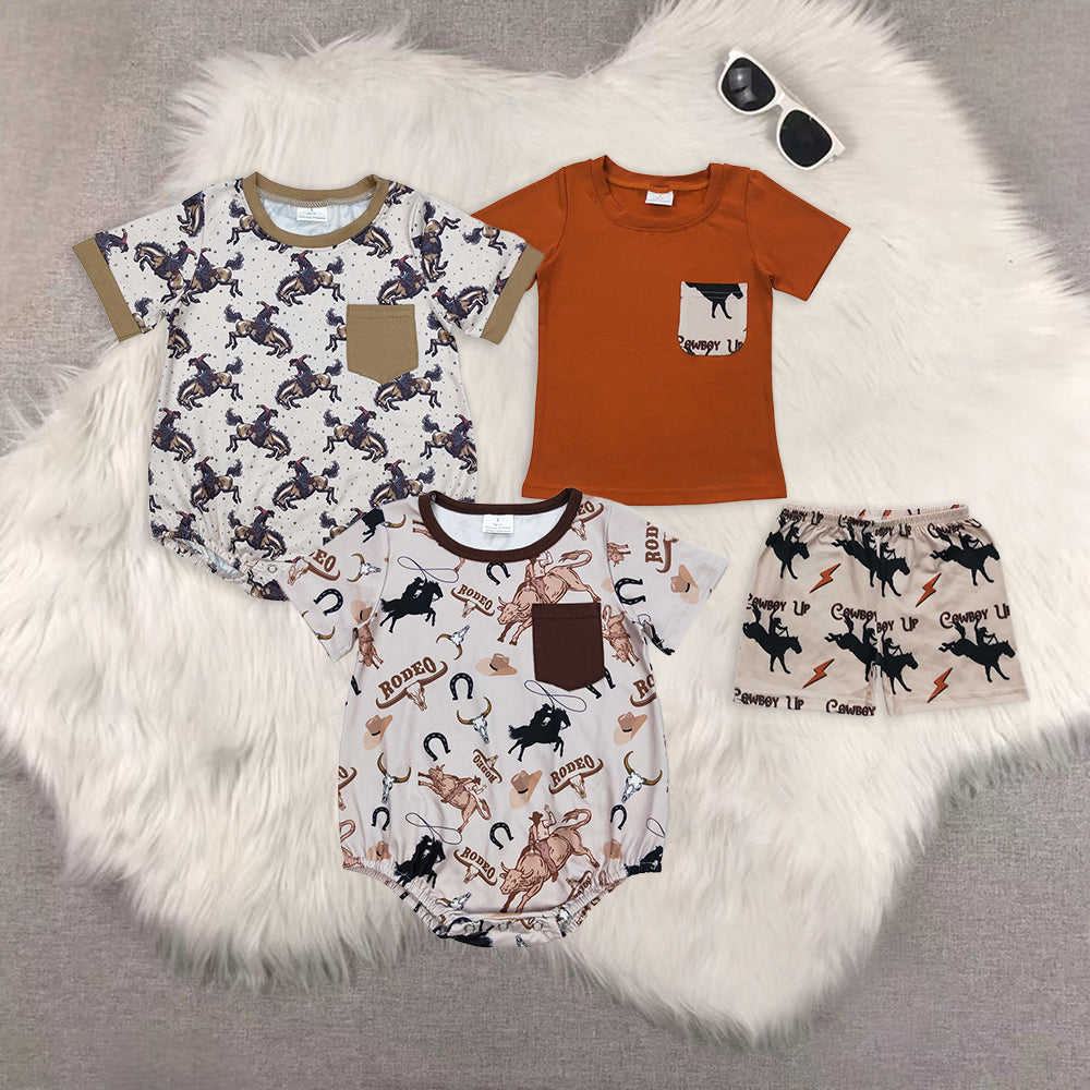 Baby Boys Shirt Shorts Summer Rompers Outfits Clothes Sets