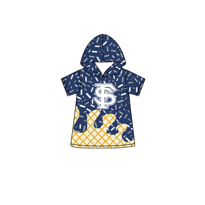 Custom Special character style tops and shorts dark blue Beach