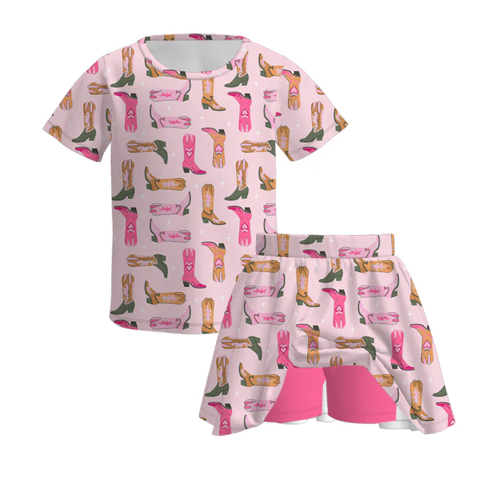 Custom moq 5 each style eta 6-7weeks baby girl short sleeve shorts set and pants sets and pants 1 and pants 2
