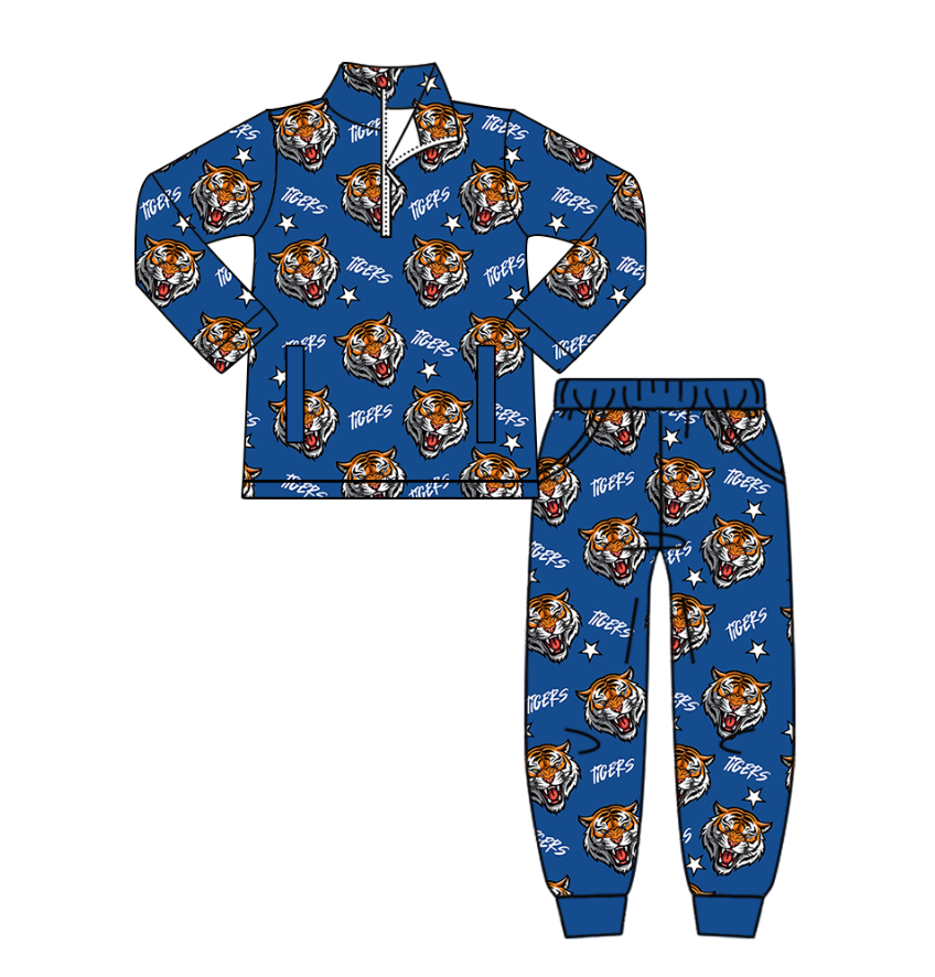 Custom moq 5 mix size eta 6-8weeks milk silk summer teams baby boy clothes blue long sleeve pants sets-25.10.31