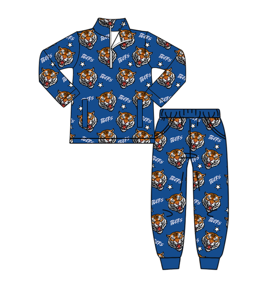 Custom moq 5 mix size eta 6-8weeks milk silk summer teams baby boy clothes blue long sleeve pants sets-25.10.31