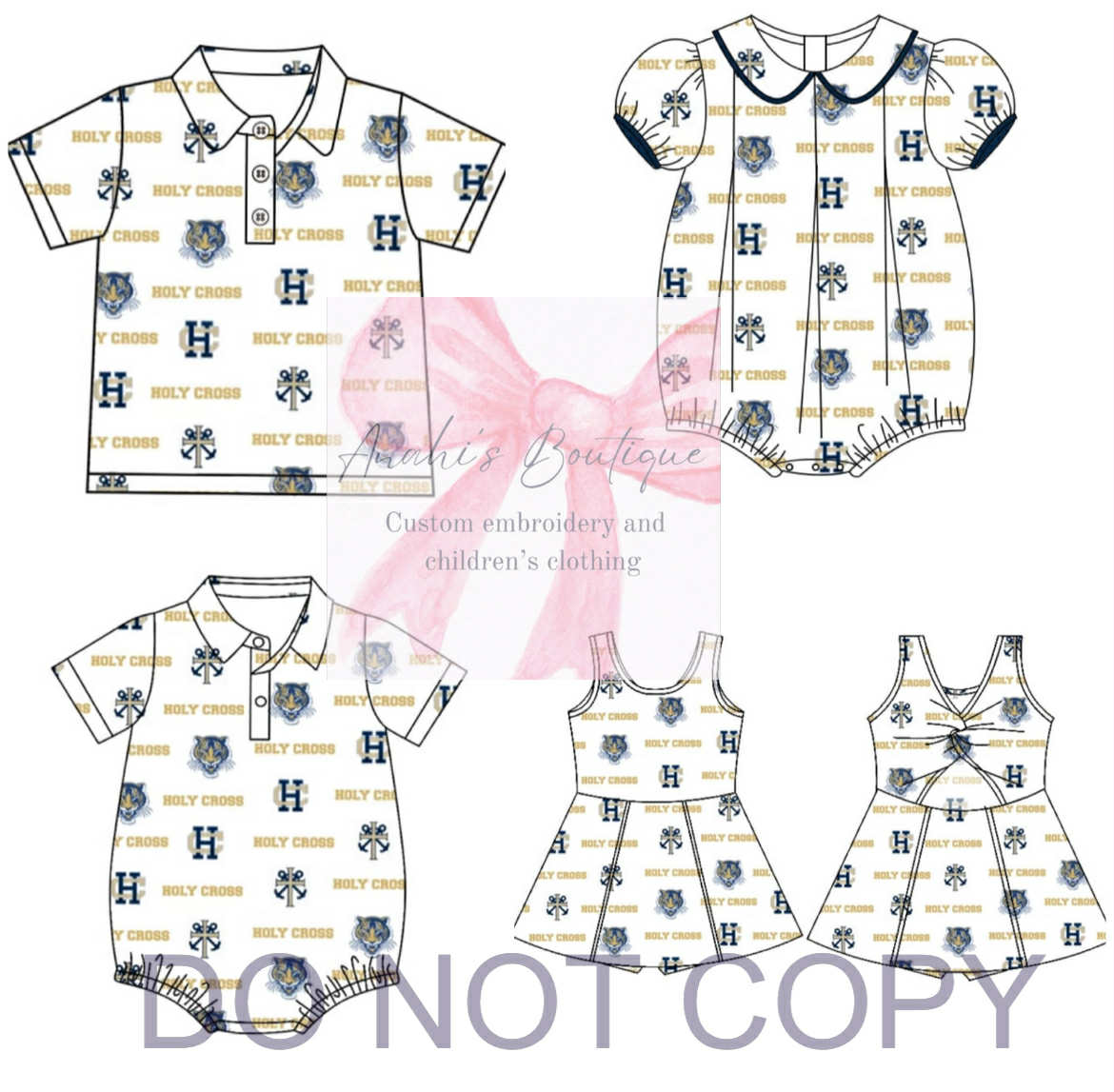 Custom moq 5 mix size milk silk eta 6-8weeks summer team blue baby girls clothes team sleeveless Maroon Letter Team Summer Series  Tiger Gold