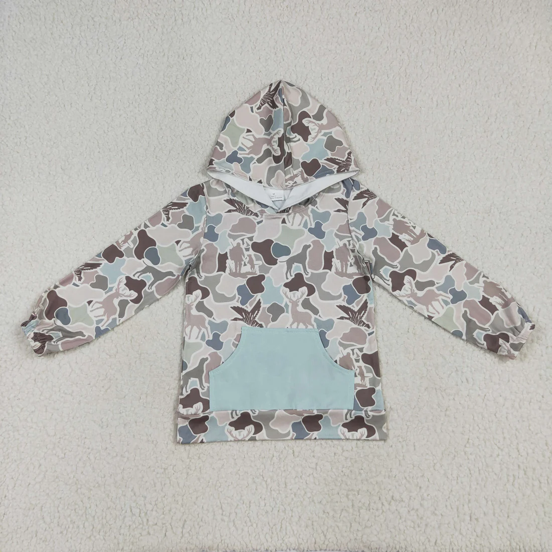 RTS NO MOQ Sibling Baby boys clothes Geometric pullover hooded long sleeve tops