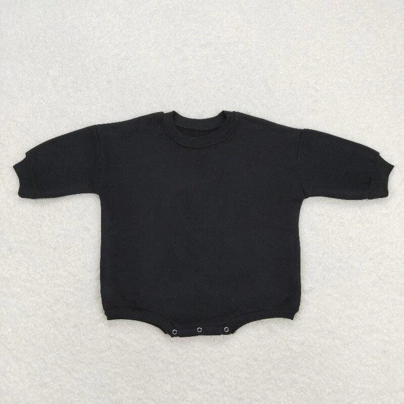RTS NO MOQ Sibling baby girl boys clothes Fleece-lined long-sleeved bodysuits