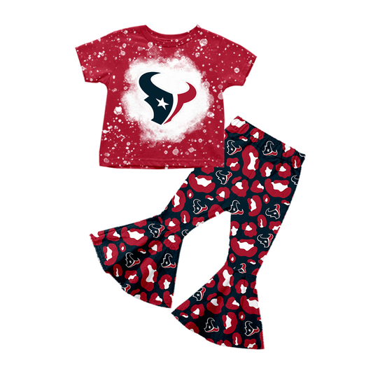 Custom summer teams baby boy clothes team brick red short sleeve pants sets-25.9.1
