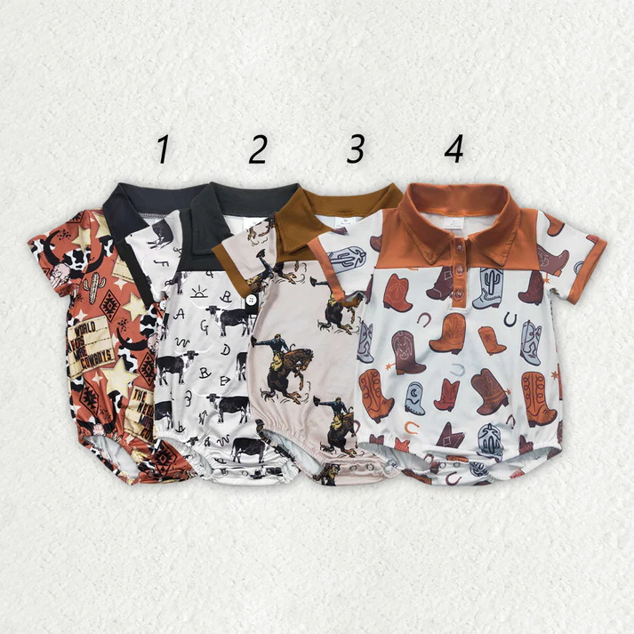 RTS NO MOQ Baby girls clothes Shorts Sleeve Romper Mixed Sizes