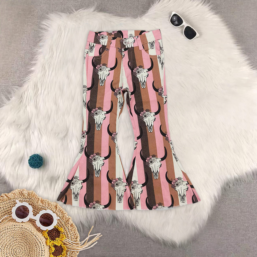 RTS NO MOQ Baby Girls Clothes Jeans: Flared & Ripped