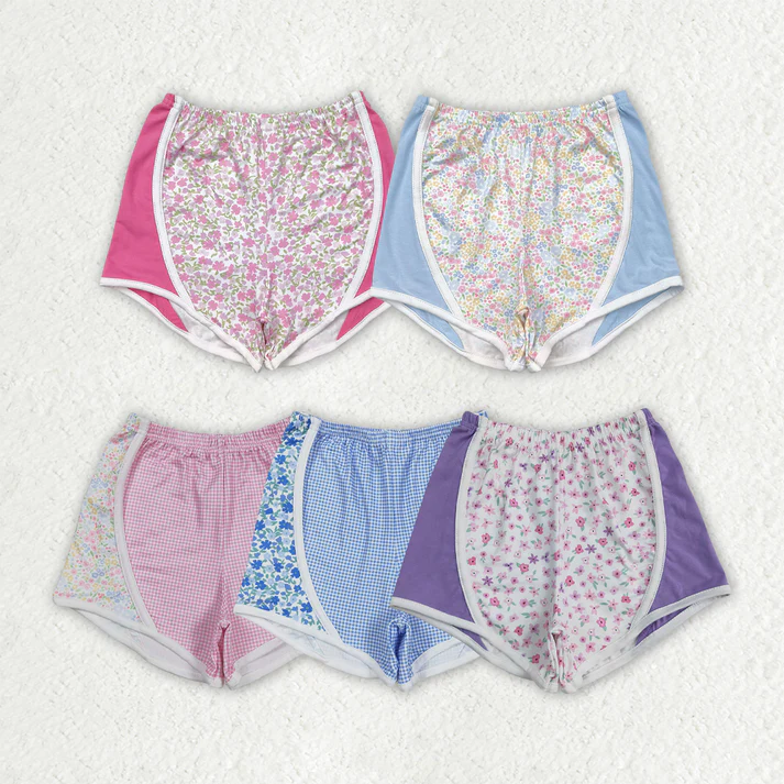 RTS NO MOQ Sibling Baby girls clothes Summer floral Shorts
