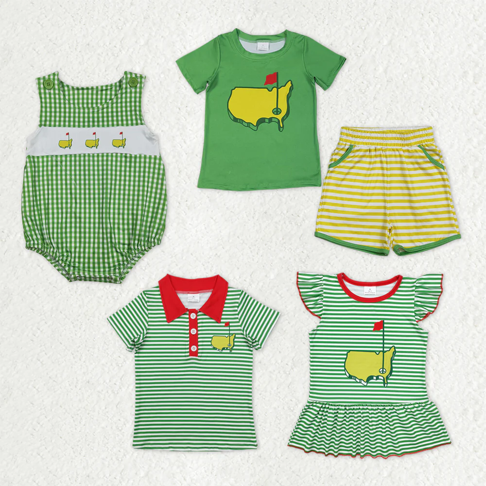 RTS NO MOQ sibling baby boys girls clothes short sleeve Clothes Sets and rompers and tops