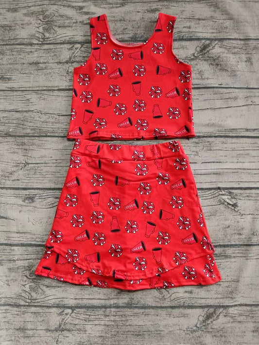 Custom moq 3 eta 6-7weeks baby girl clothes team red sleeveless dress-25.5.16