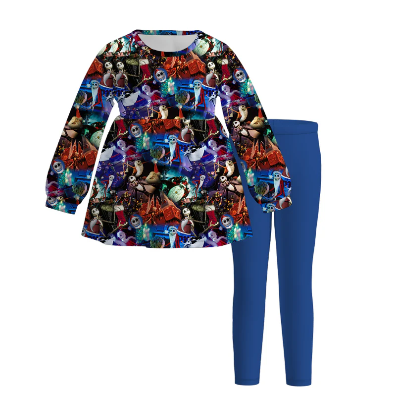 Custom moq 5 each style eta 6-7weeks baby girl clothes long sleeve pants sets 1 and sets 4-25.7.14