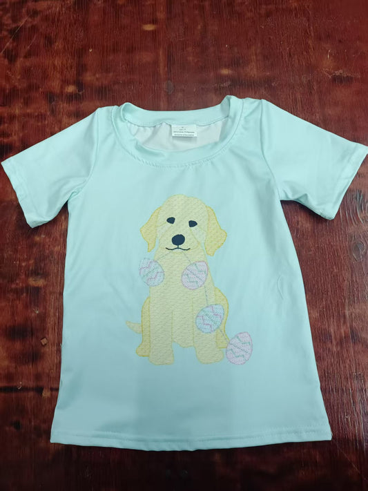 Custom moq 3 eta 6-7weeks baby boys clothes puppy short sleeve shirt