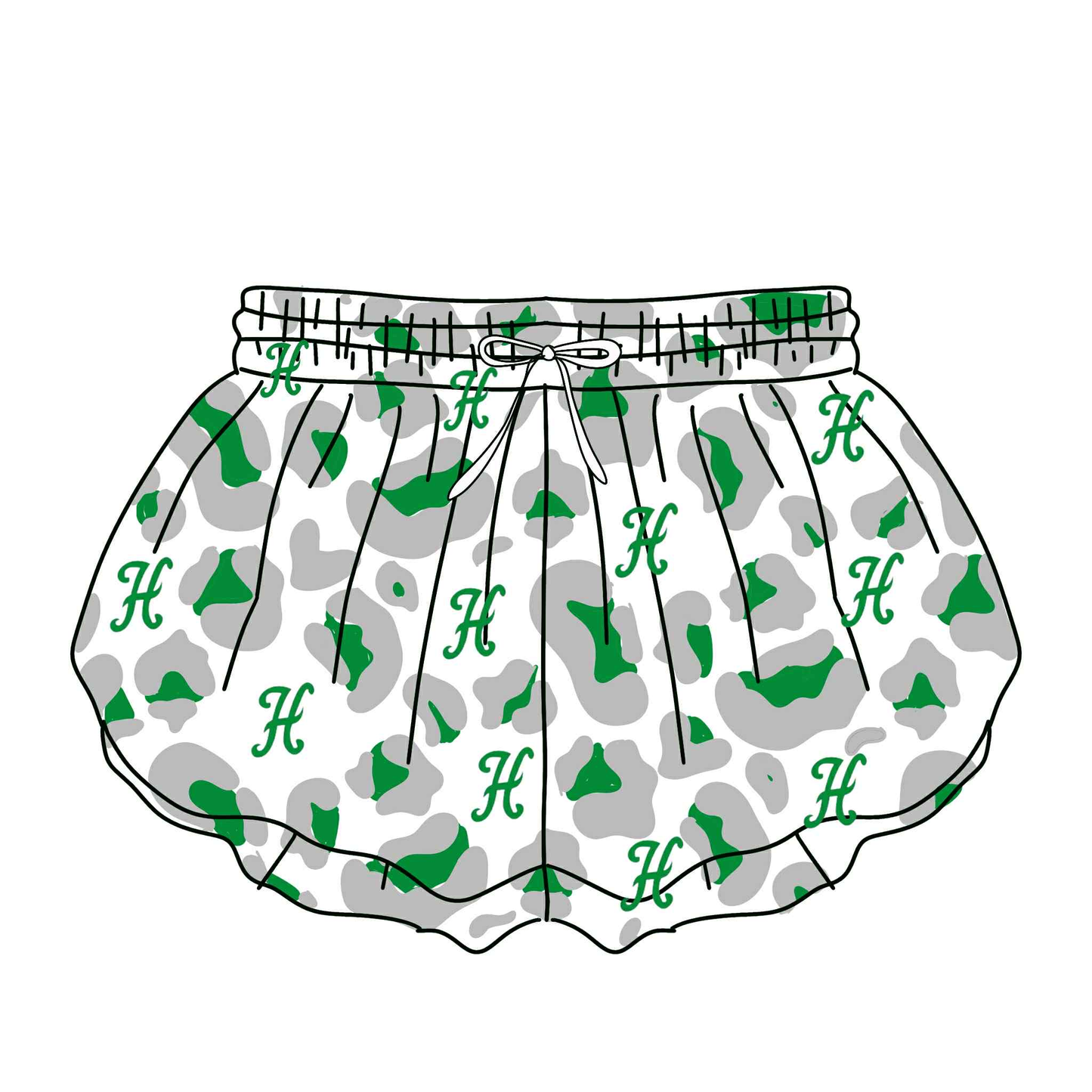 Custom moq 5 mix size Camouflage girl skirt and shorts