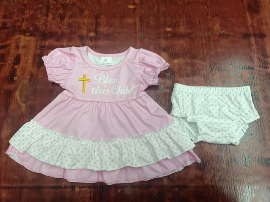 Custom moq 3 eta 6-7weeks baby girl clothes short sleeve briefs sets