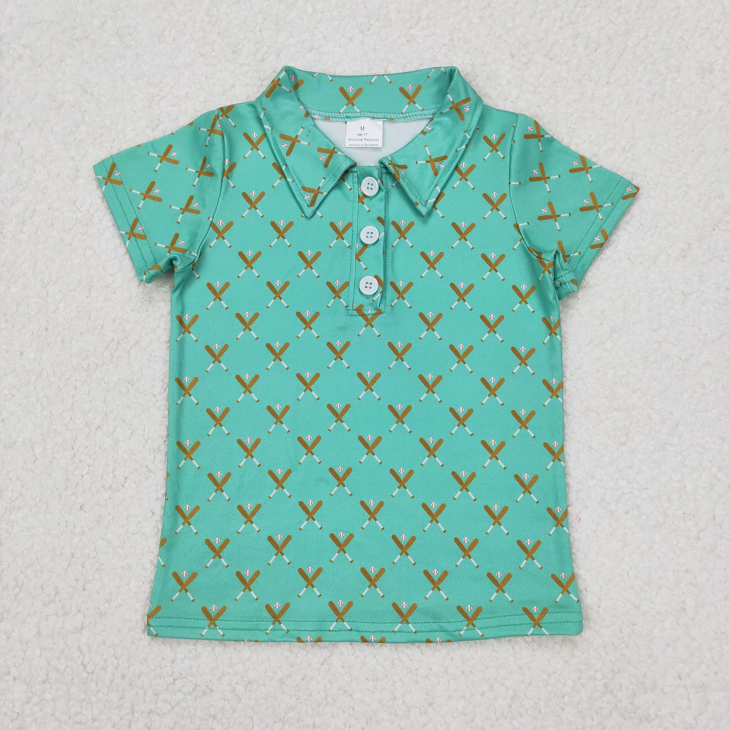 RTS NO MOQ ETA 5/7days Arrived BT1119 Baseball green short-sleeved top