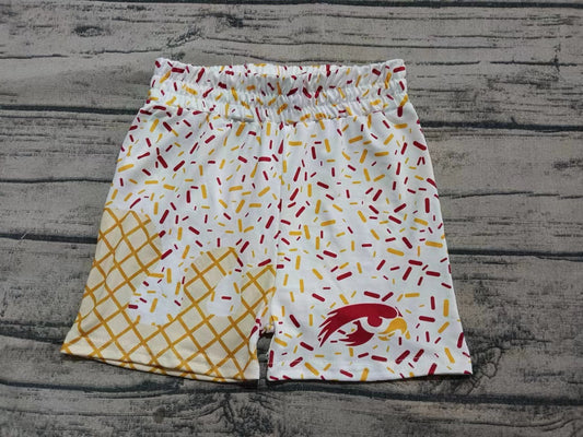 Custom moq 3 eta 6-7weeks kids clothes Gold white Beach Summer Shorts