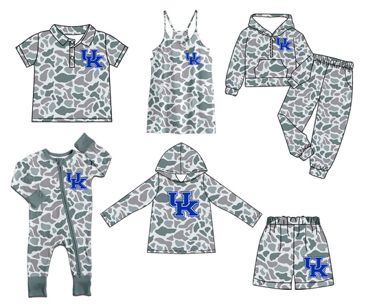 Custom moq 5 mix size milk silk summer teams baby girls clothes camouflage hooded long sleeve pants sets and hooded long sleeve top and short top and dress and shorts and romper-25.9.2