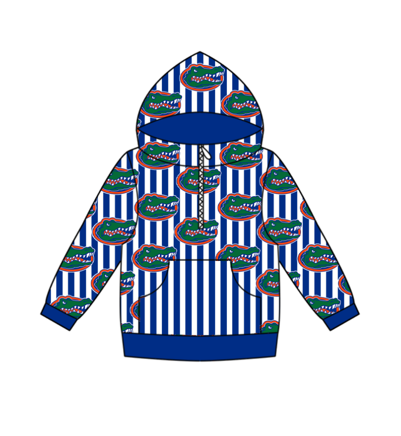 Custom moq 5 mix size milk silk summer team baby boy clothes blue hooded long sleeve top-25.10.27