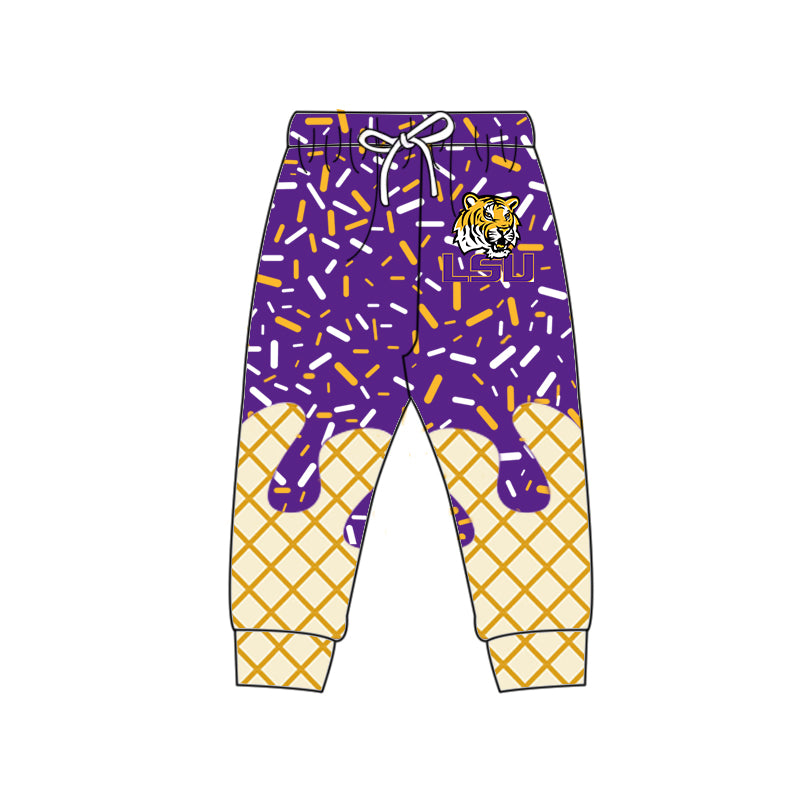 Custom summer teams baby girls clothes team purple hooded long sleeve tops and short sleeve top and dress and pants and shorts-25.5.28