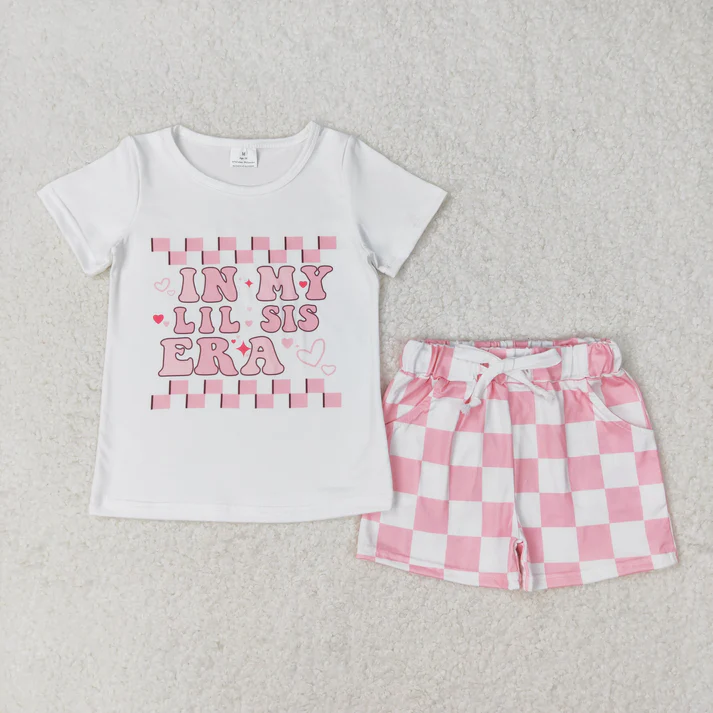 RTS NO MOQ baby girls Clothes short sleeve shorts Sets
