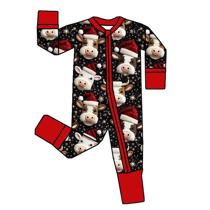 Custom moq 5 each style eta 6-7weeks baby girl clothes Christmas long sleeve romper-25.8.1