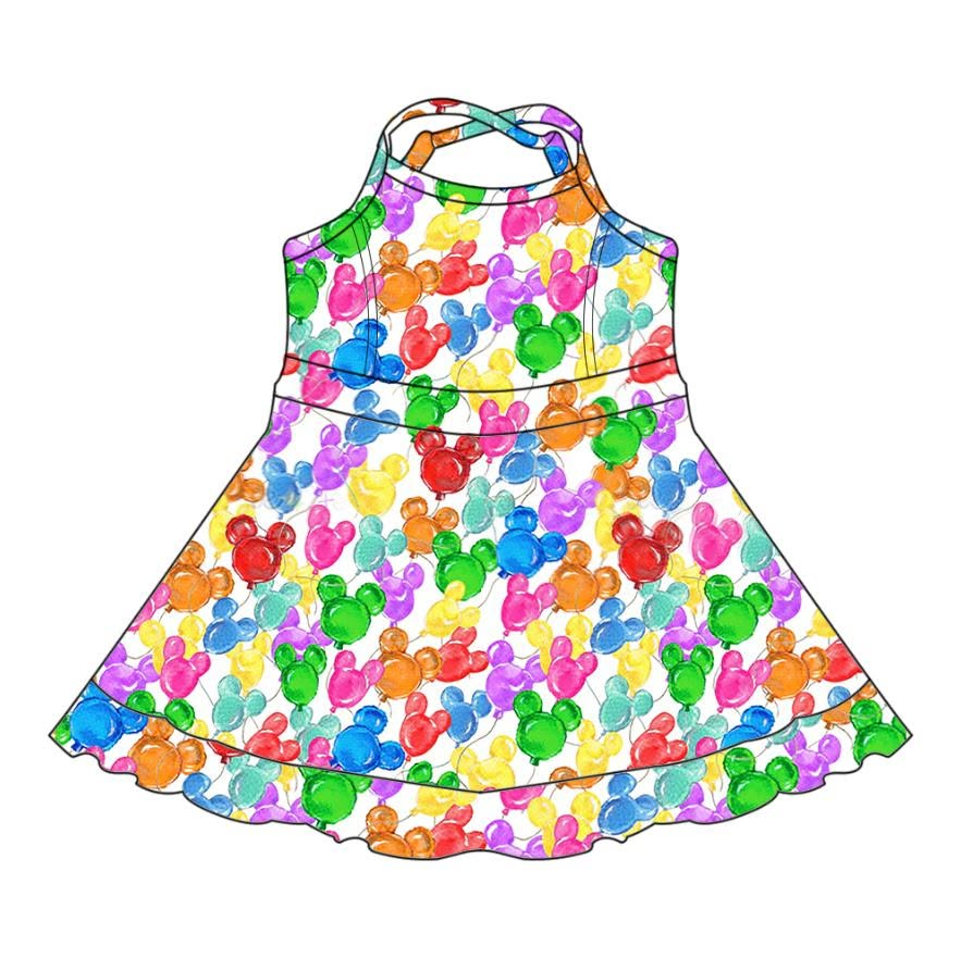 Custom moq 5 mix size milk silk summer teams baby girls clothes pink sleeveless skirts sets and dress 1 and dress 2 and dress 3-25.7.4