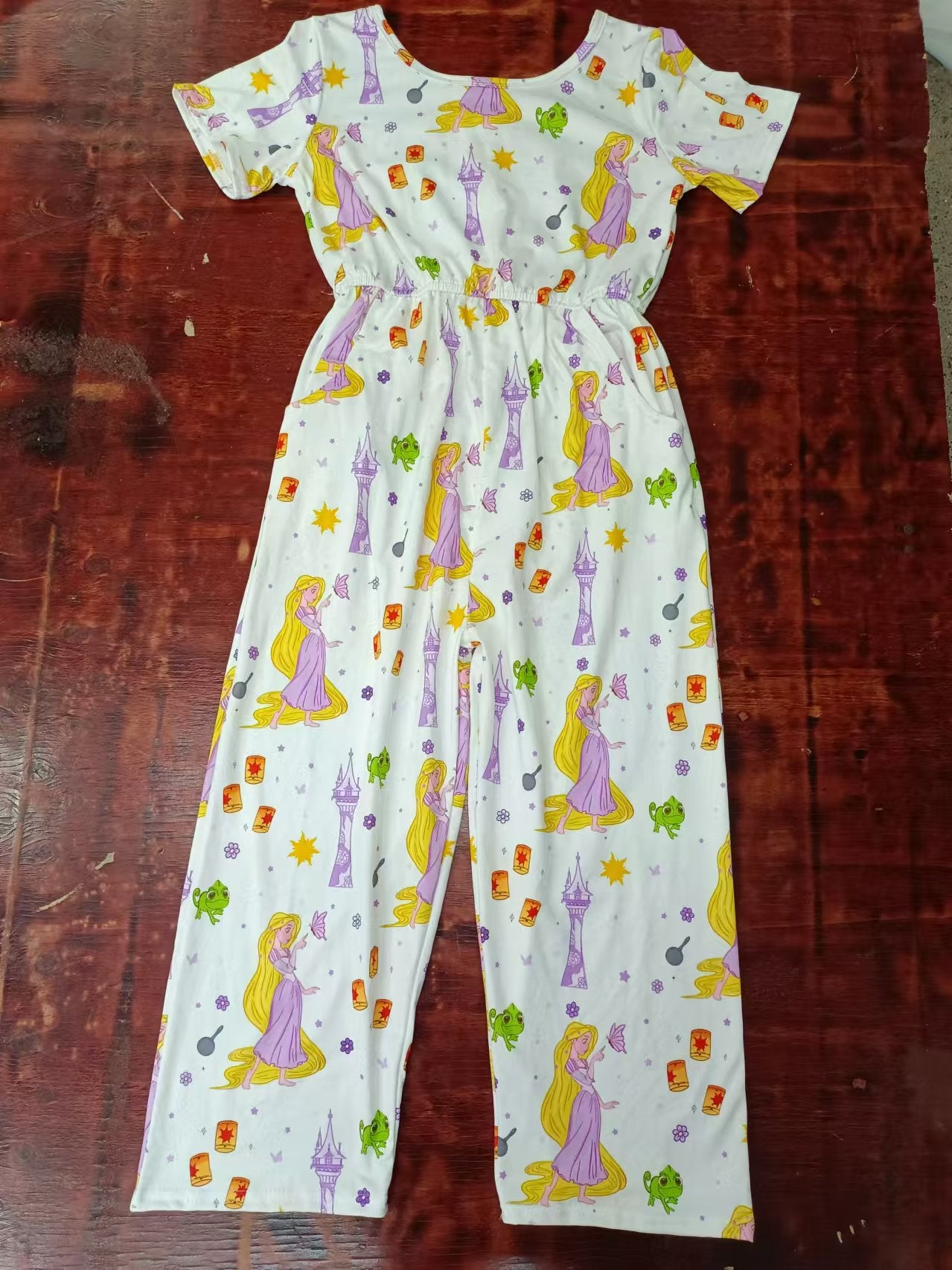 Custom moq 3 eta 6-7weeks Rapunzel Light Short Sleeve Bodysuit
