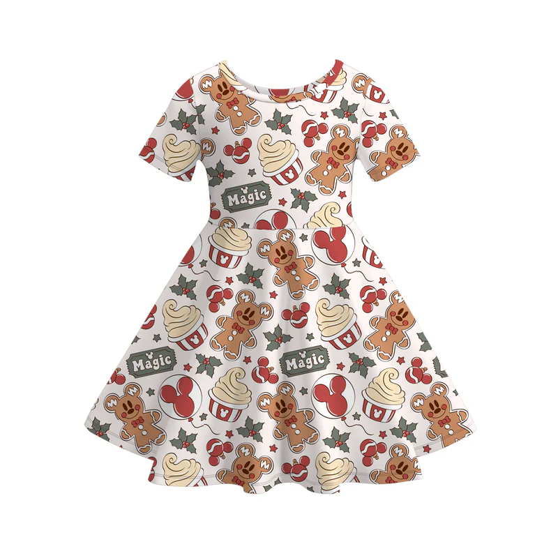 Custom moq 5 each style eta 6-7weeks Christmas baby girl short sleeve dress and long sleeve pants sets and shorts sets and top 1 and top 2 and adult dress