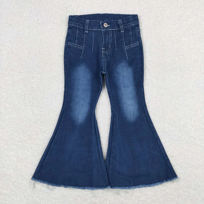 RTS NO MOQ Sibling Baby Girls Clothes Jeans: Flared & Ripped