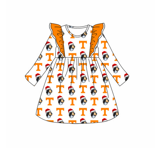 Custom moq 3 eat about 6-8 weeks orange   Long Sleeve Skirt Team Sports Girls
