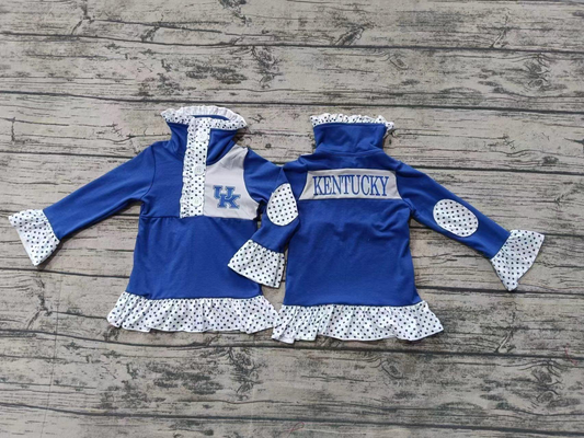 Custom moq 5 mix size milk silk baby girls clothes team blue long sleeve top-25.8.2