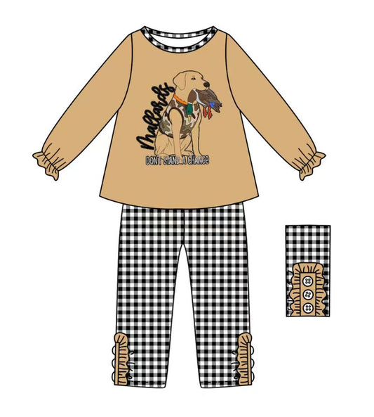 Custom moq 5 mix size eta 6-8weeks baby girl clothes puppy long sleeve pants set -25.9.11