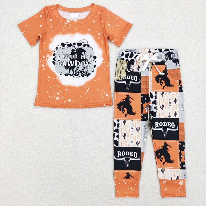 RTS NO MOQ Girls Boys short sleeve pants Sets
