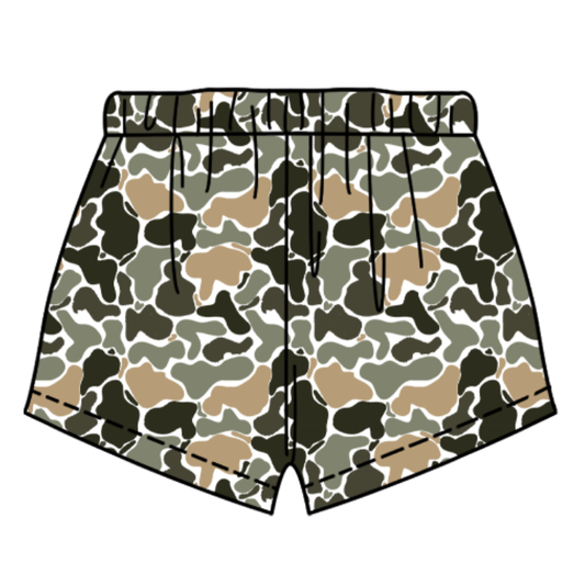 Custom moq 5 each style eta 6-7weeks baby girl clothes team camouflage short-25.9.9
