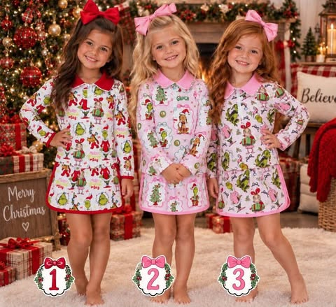 RTS NO MOQ Sibling milk silk Baby Girls Long Sleeve Zip Top Skort Holiday Casual Christmas Clothes Set