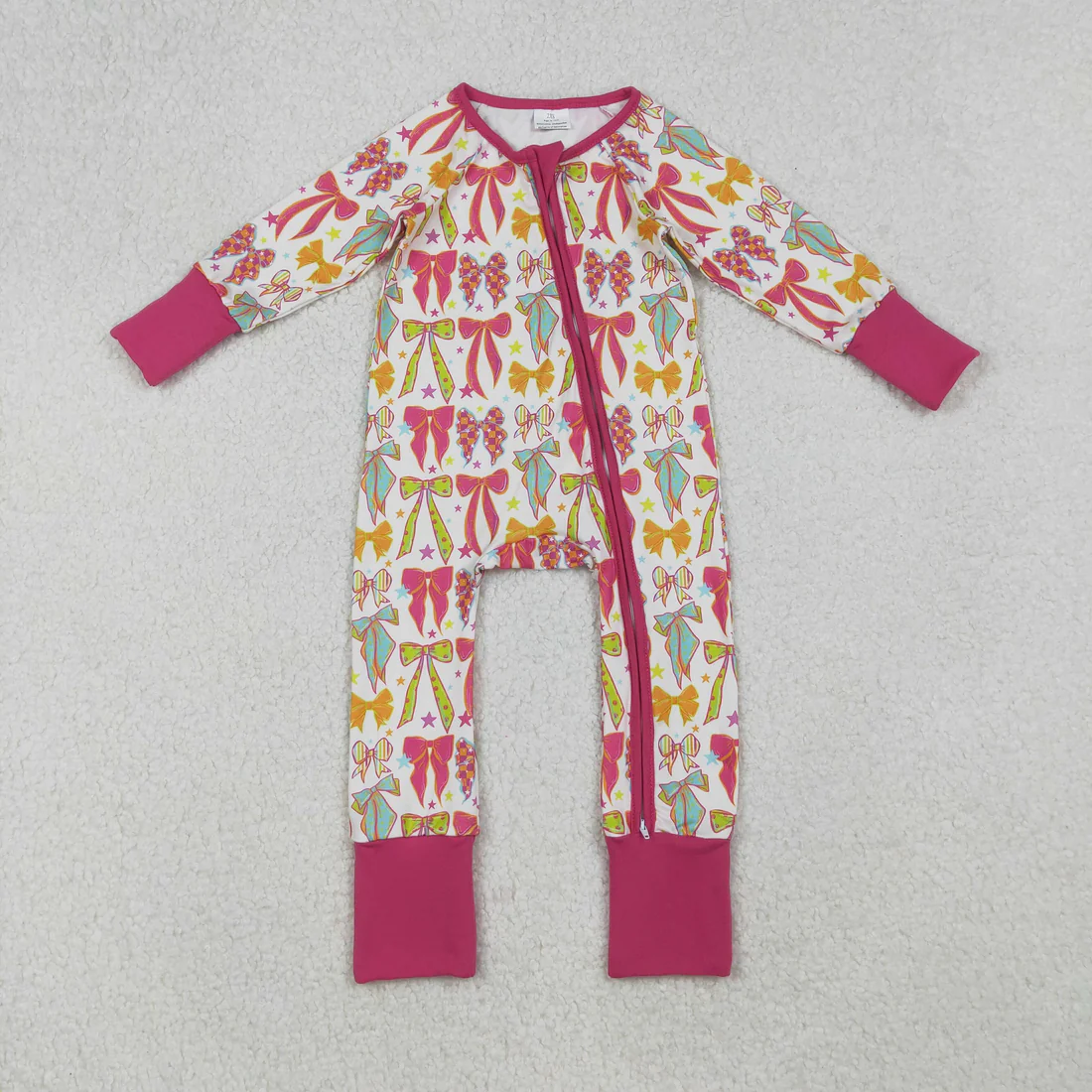 RTS NO MOQ Sibling Baby boy girls clothes bow long-sleeve rompers