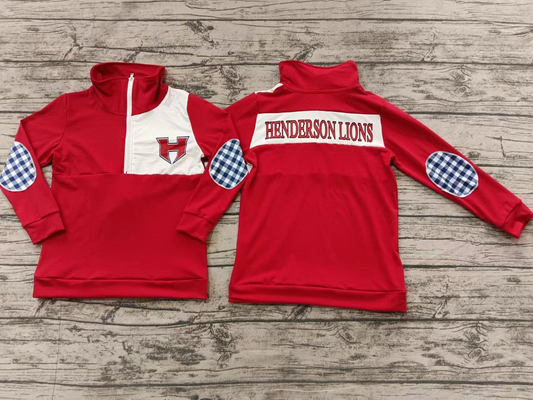 Custom moq 5 mix size milk silk baby boys clothes team red long sleeve top-25.8.2