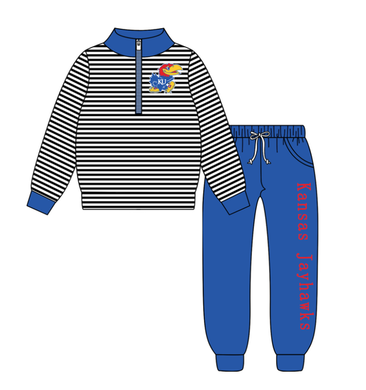 Custom moq 5 mix size milk silk summer teams baby boy clothes blue long sleeve pants sets-25.8.25
