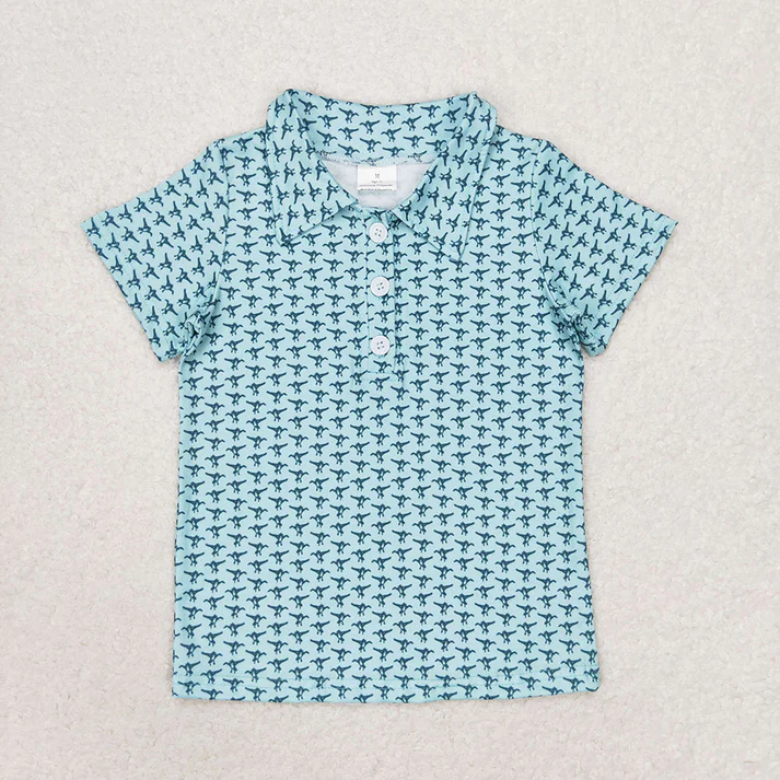 RTS NO MOQ baby boy clothes short-sleeved tops