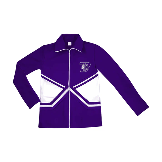 Custom moq 5 mix size milk silk baby girls clothes team purple long sleeve jacket-25.7.23