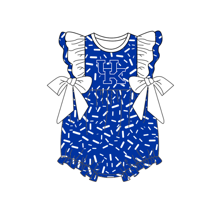 Custom moq 5 mix size milk silk summer teams baby girl clothes blue short sleeve dress and rompers series