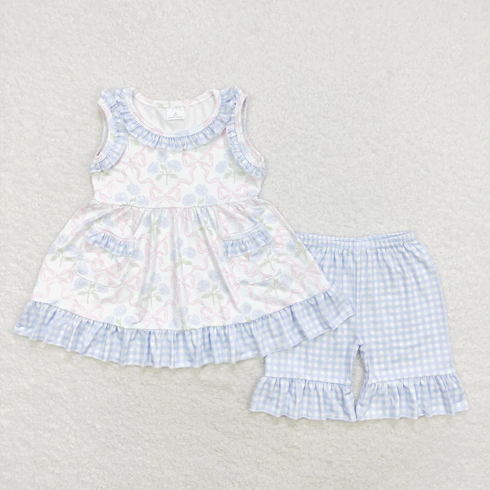 Sibling Baby Girls clothes Flowers Summer Sibling Sister Clothes Sets