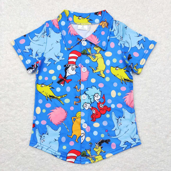 RTS NO MOQ Baby Girls Dr seuss Long Sleeve Dress & Romper& top