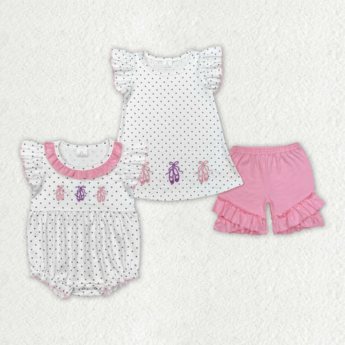 Baby Boys Shirt Shorts Summer Embroidery ballet shoes Rompers Outfits Clothes Sets